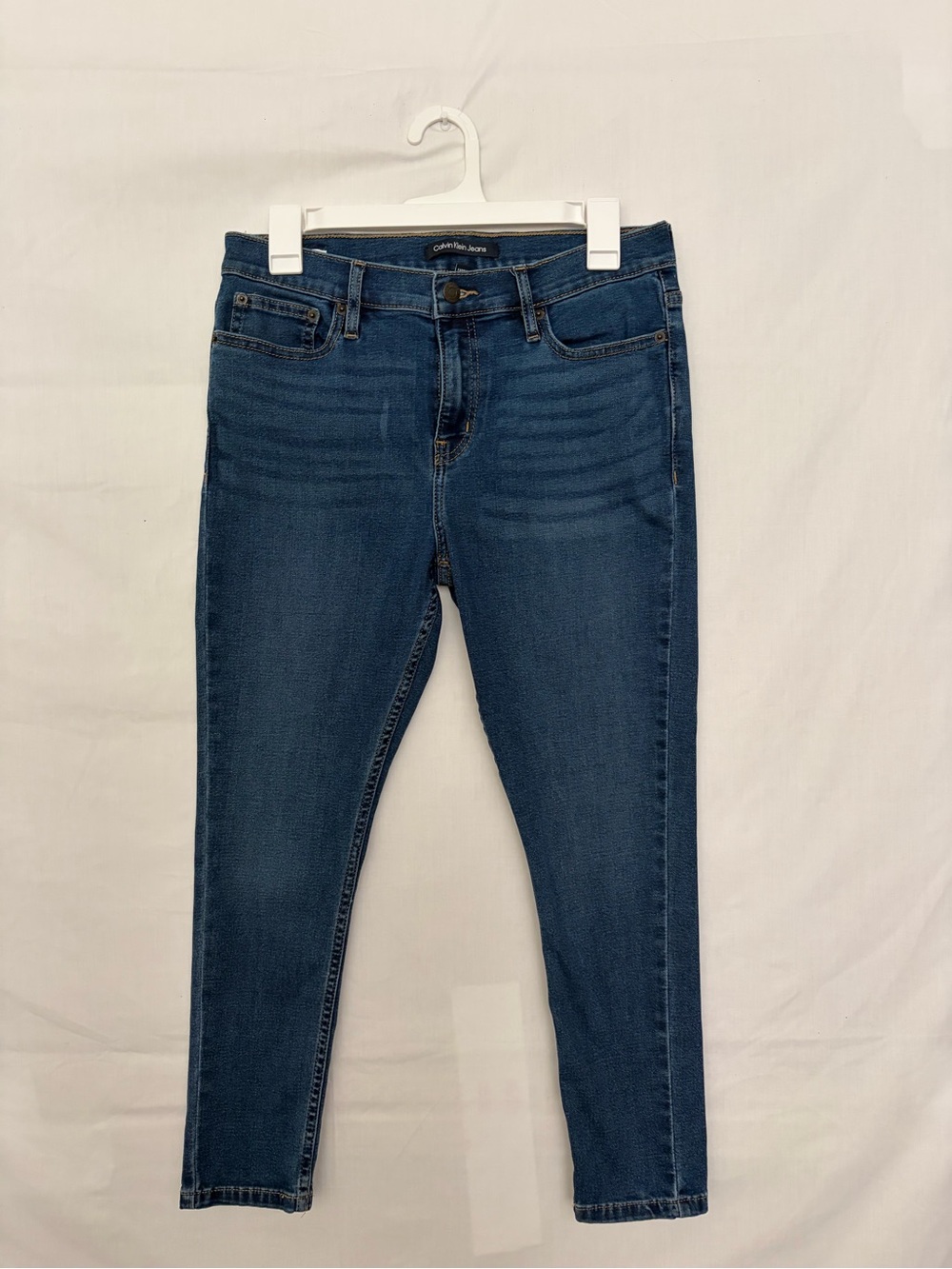 Calvin Klein Womens 10P Medium Wash REPREVE Stretch Skinny Denim Jeans(A970)